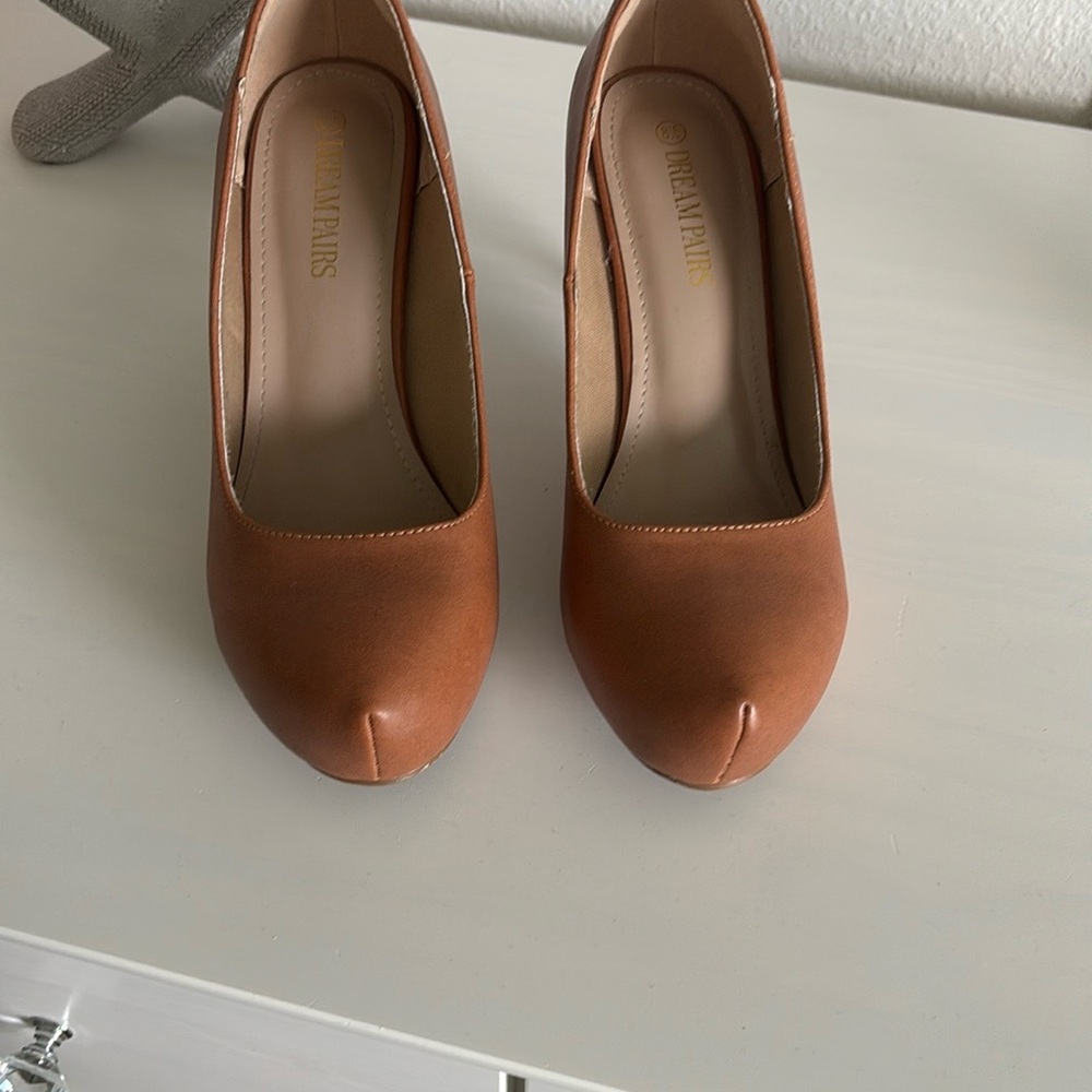 Brown Leather Women Shoes